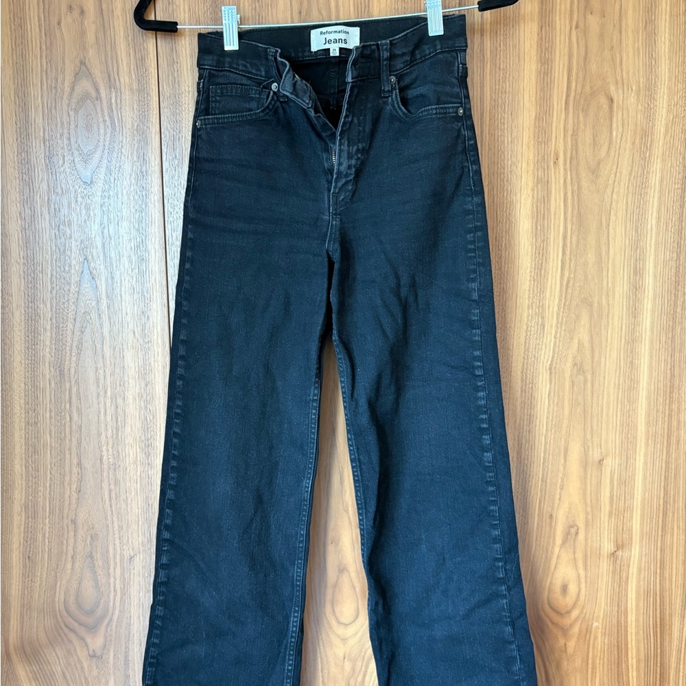 Reformation Cropped Wide Leg Jeans